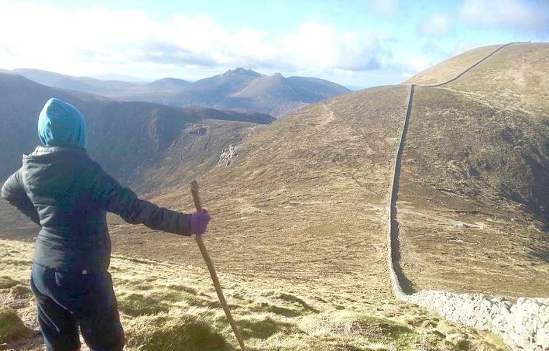 Mourne Wall, Mourne Mountains - avoid tourism crowds in Ireland