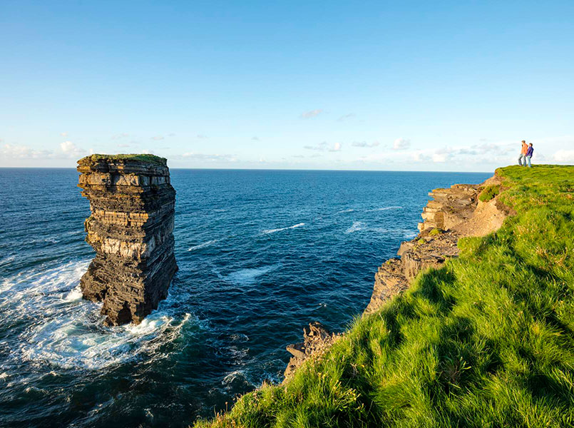 Downpatrick Head in Mayo – a giant sea stack off the coast