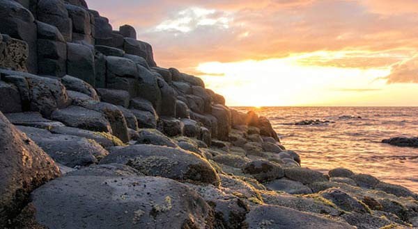 Sunset at the Giant's Casuseway