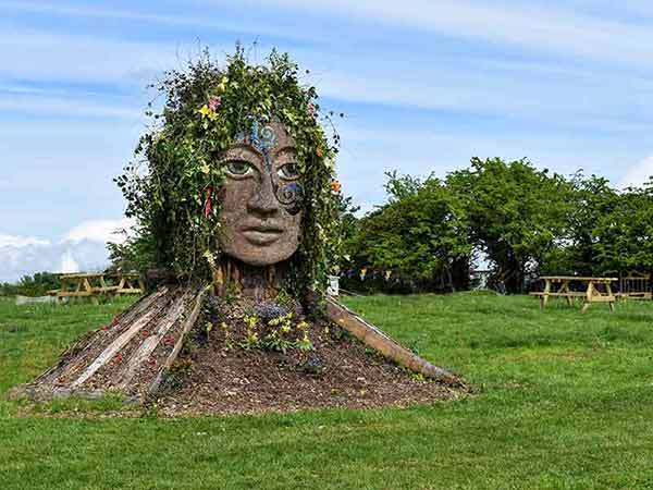 Goddess Sculpture atop the sacred Hills of Uisneach